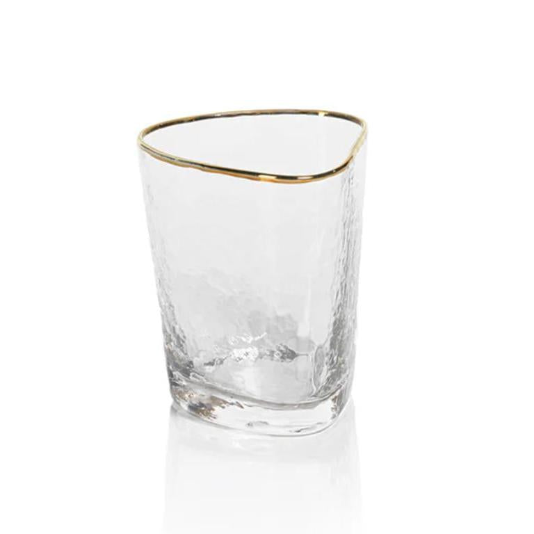 Kamarone Triangular Double Old Fashioned Glasses, Set of 4 | Bone & Brass