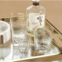 Kamarone Triangular Double Old Fashioned Glasses, Set of 4 - Glass Detail | Bone & Brass