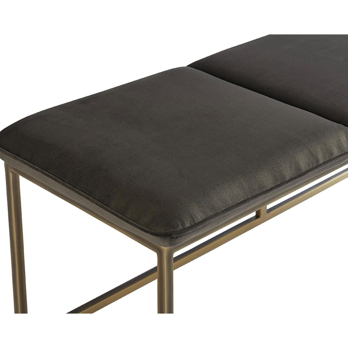 Alley Upholstered Bench - Rustic Bronze - Bench Upholstery Detail | Bone & Brass
