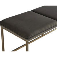 Alley Upholstered Bench - Rustic Bronze - Bench Upholstery Detail | Bone & Brass