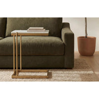 Sulu Marble & Brass SideTable - Table Side View | Bone & Brass