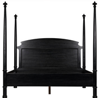 Douglas Four Poster Bed, White Wash or Black - Bed Headboard Detail | Bone & Brass