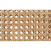 Porto Natural Cane & Black Queen Bed - Bed Headboard Detail | Bone & Brass
