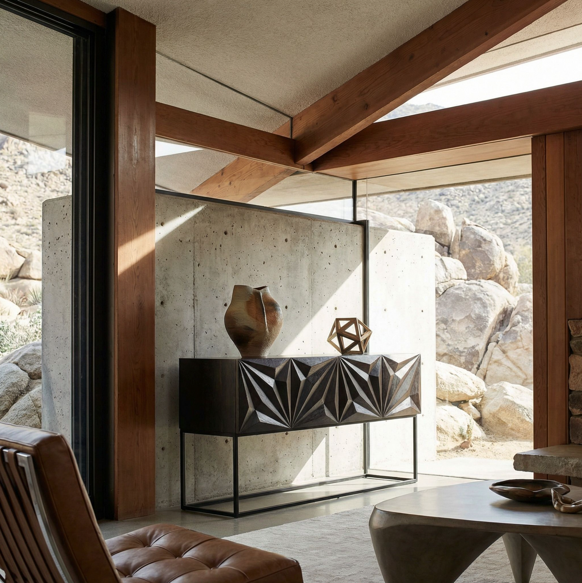 Zoran Ebony Walnut Console Table