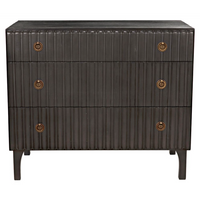 Daryl Pale Black Ribbed Dresser | Bone & Brass