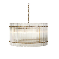 Kore Fluted Glass & Brass Chandelier, Small | Bone & Brass