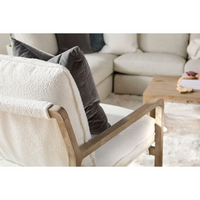 Hayberry Boucle & Gray Oak Club Chair - Chair Detail | Bone & Brass