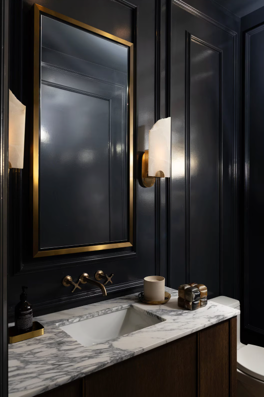 Rectangle Natural Brass Mirror - Mirror Detail | Bone & Brass