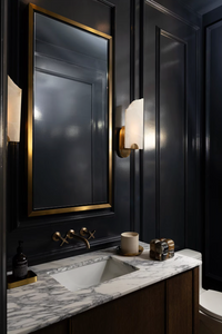 Rectangle Natural Brass Mirror - Mirror Detail | Bone & Brass