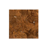 Square Teak Slice Coffee Table - Table View | Bone & Brass
