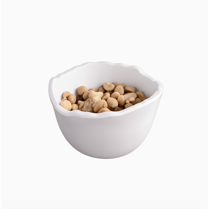 Vida Nube Osaka Small Bowl White | Bone & Brass