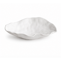 Vida Nube Large Oval Bowl (White) | Bone & Brass