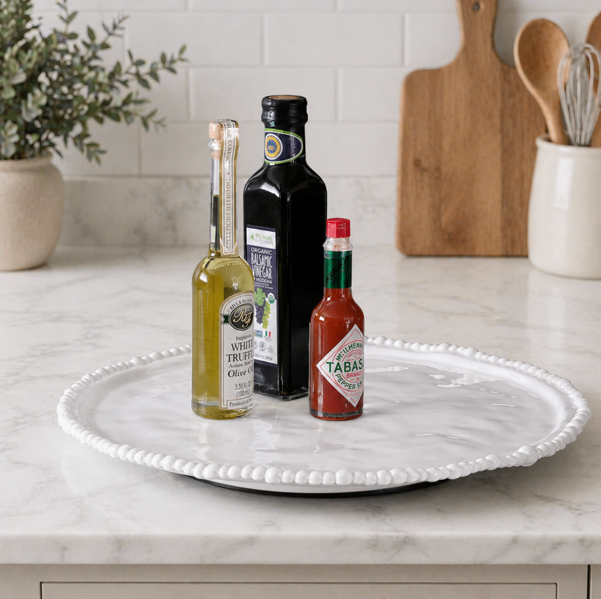 Alegria White Lazy Susan