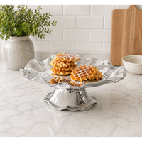 Silver Pedestal Vento Olanes Cake Plate - Platter Detail | Bone & Brass