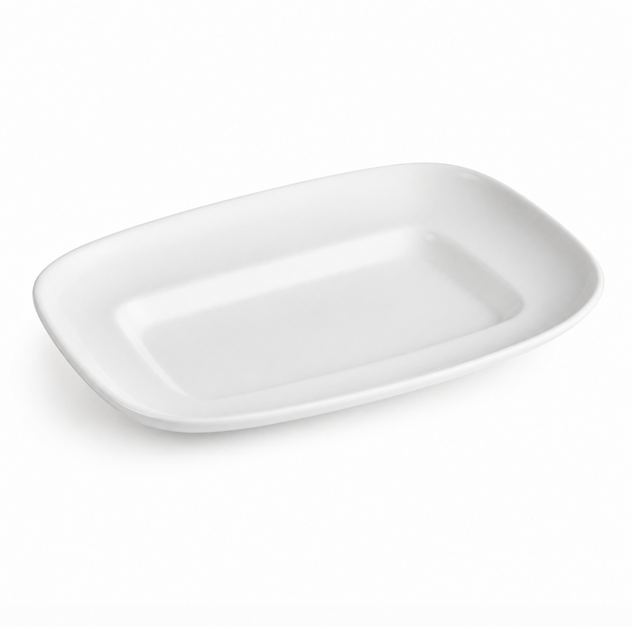 White Nube Medium Rectangle Serving Platter