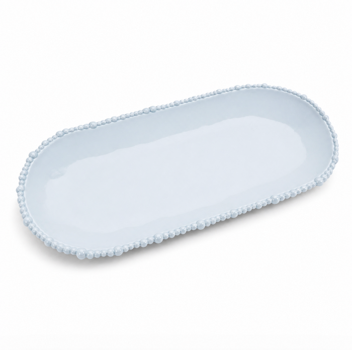 Light Blue Alegria Large Oval Serving Platter