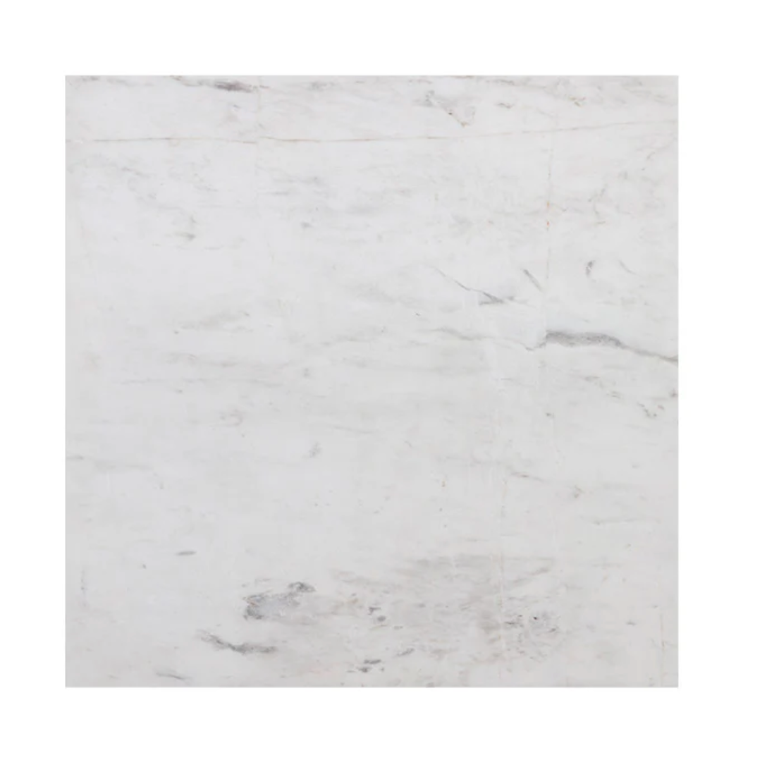 Claudia Pewter & Marble Bistro Table - 24" - Table Side View | Bone & Brass