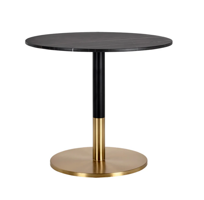 Massie Black Marble & Gold Bistro Table 35.5"