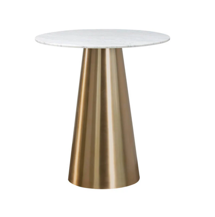 Damon Marble & Gold Round Bistro Table