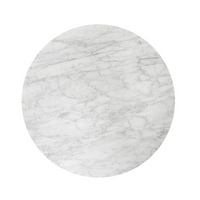 Damon Marble & Gold Round Bistro Table - Table Top View | Bone & Brass