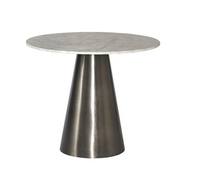 Damon Marble & Pewter Bistro Table | Bone & Brass
