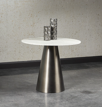 Damon Marble & Pewter Bistro Table - Table Top View | Bone & Brass