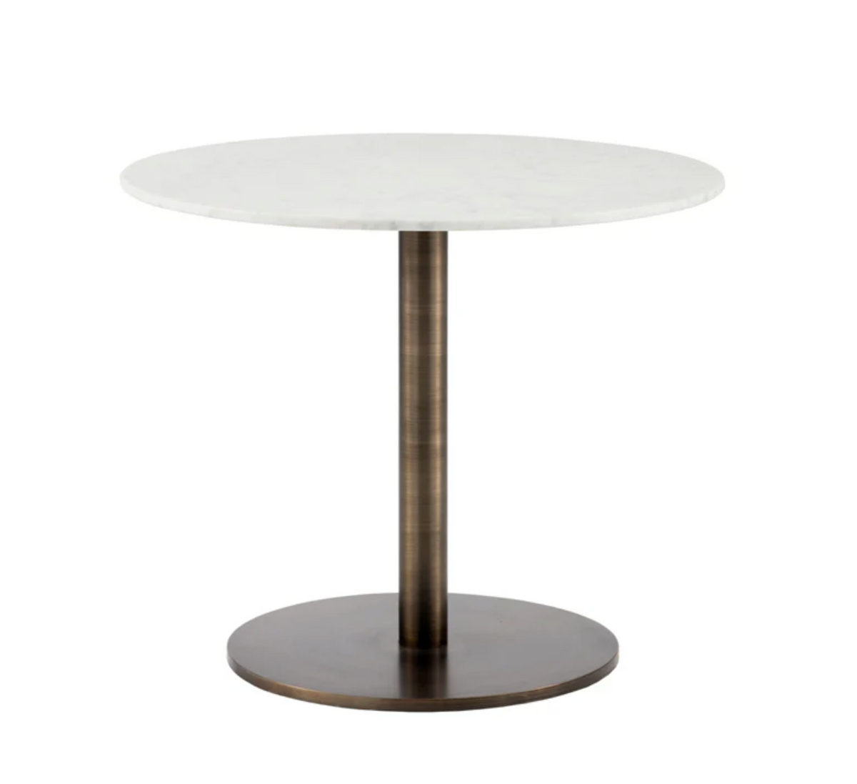 Enco Marble & Antique Gold Bistro Table | Bone & Brass