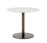Enco Marble & Antique Gold Bistro Table | Bone & Brass
