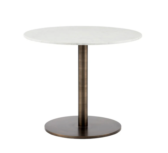 Enco Marble & Antique Gold Bistro Table