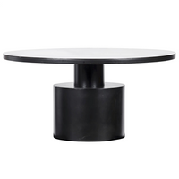 Marlow Round Black Steel Dining Table | Bone & Brass