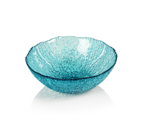 Exuma Aqua Blue Glass Bowls, Set 6 | Bone & Brass