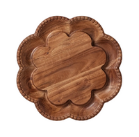 Vintage English Bread Board, Medium Scalloped