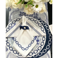 Chain Link Resin Napkin Rings, Set 4