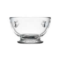 Clear Glass Mini Bowl Bee Motif  Set of 6