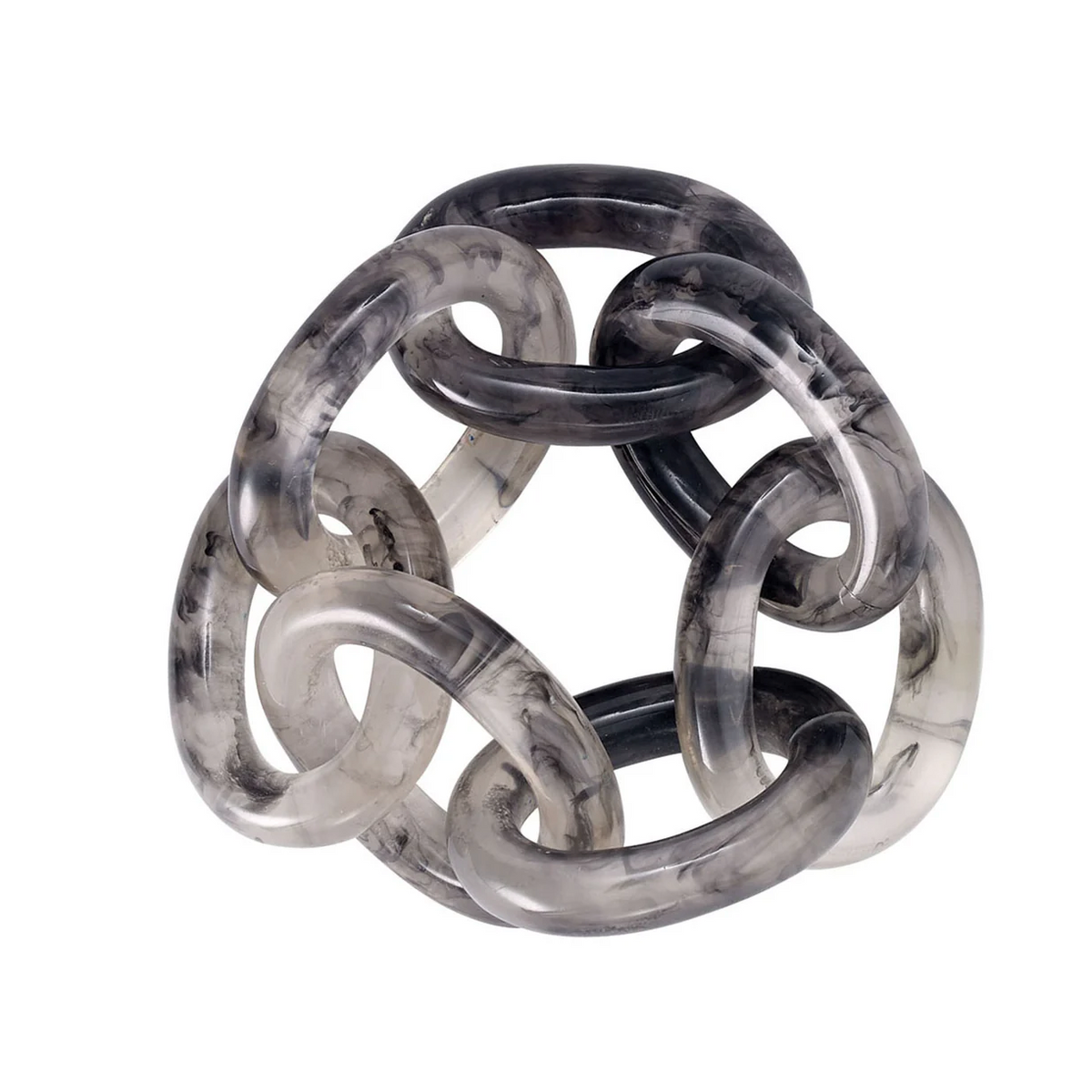 Chain Link Resin Napkin Rings, Set 4