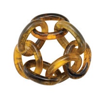 Chain Link Resin Napkin Rings, Set 4