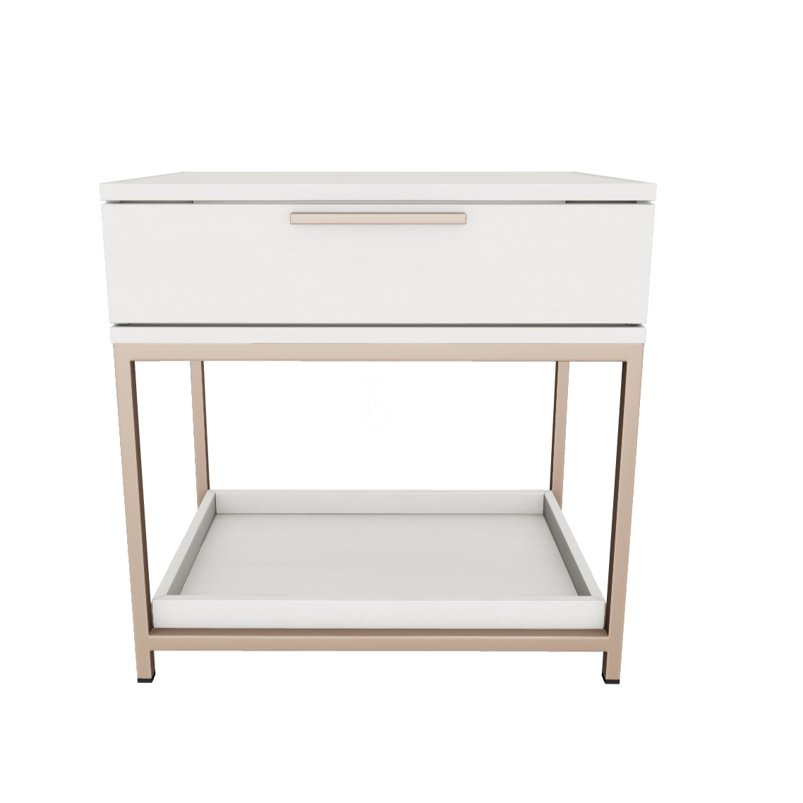 Rebel Nightstand - Small - Champagne Gold - Cream