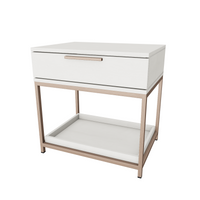 Rebel Nightstand - Small - Champagne Gold - Cream