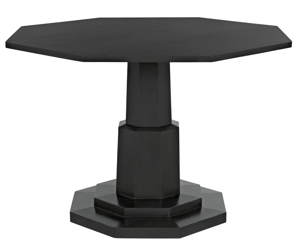 Octagon Dining Table, Pale Black
