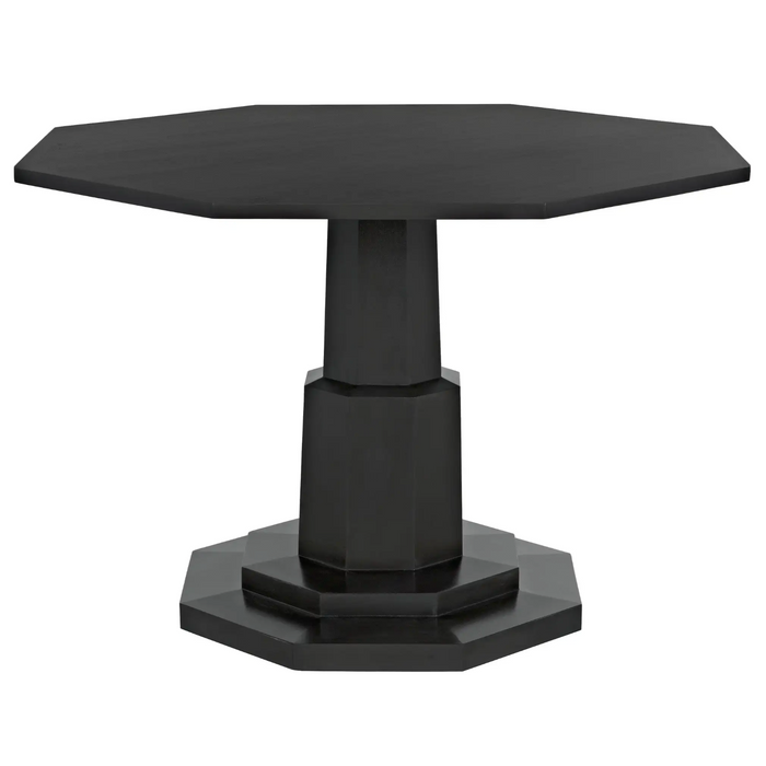 Octagon Dining Table, Pale Black