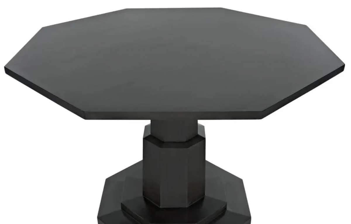 Octagon Dining Table, Pale Black