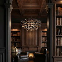 Vivian Black Glass Chandelier