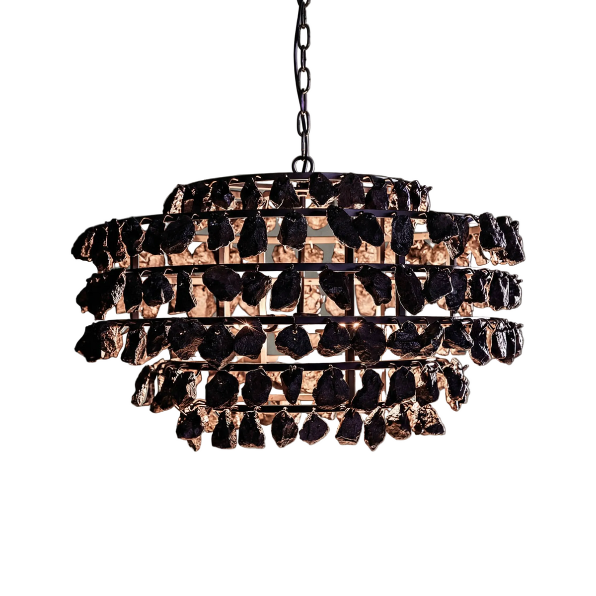 Vivian Black Glass Chandelier