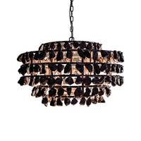 Vivian Black Glass Chandelier