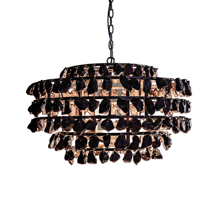 Vivian Black Glass Chandelier