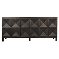 Quadrant 3 Door Sideboard Ebony Walnut