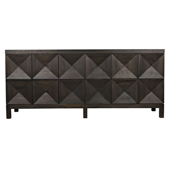 Quadrant 3 Door Sideboard Ebony Walnut
