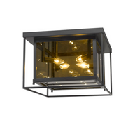 Misty Charcoal Smoke Glass Flush Mount