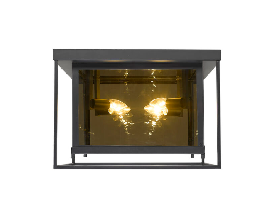 Misty Charcoal Smoke Glass Flush Mount