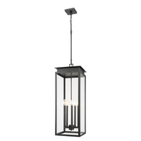 Black Grand Glass Outdoor Pendant